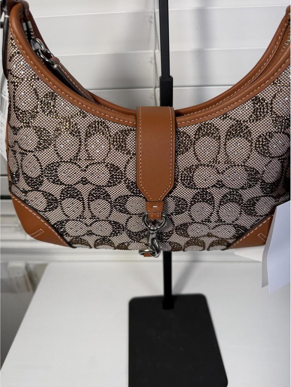 COACH The COACH Originals Crystal Signature Jacquard Hamptons Hobo - Picture 3 of 10